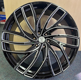 24" VELOCITY VW38-M Wheel 🌟 24X9.5 +30 6X139.7 🌟 C.B 78.1 Black & Machined Window Rim